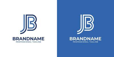 Letter JB Line Monogram Logo, suitable for business with JB or BJ initials. vector