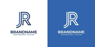 Letter JR Line Monogram Logo, suitable for business with JR or RJ initials. vector