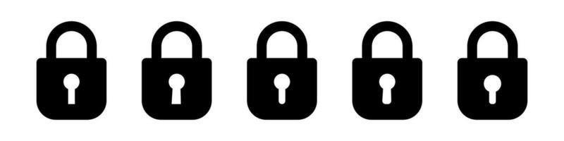 Lock vector icon, padlock icon, vector isolated symbol