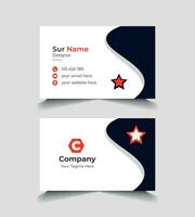 Vactor double-sided creative simple unique modern and clean professional business card template vector