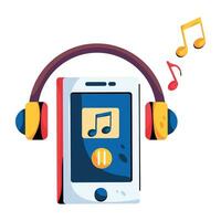 Trendy Music App vector