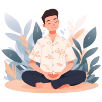 ai generado meditación png