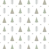 Simple Christmas Trees and Triangles Pattern vector