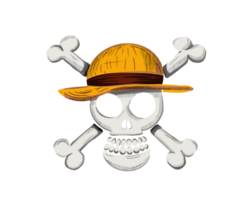 Skull and crossbone in transparent background png