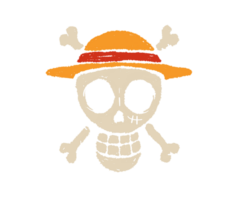 Skull and crossbone in transparent background png