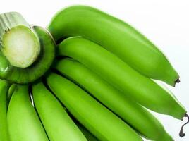 Raw Cavendish banana Isolated on white background photo