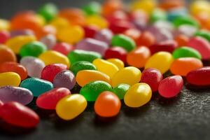 Jelly beans colorful. Generate Ai photo