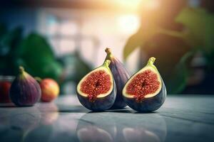 Vibrant fruit figs. Generate Ai photo