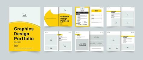 Modern Graphics design portfolio template or portfolio design with creative layout vector