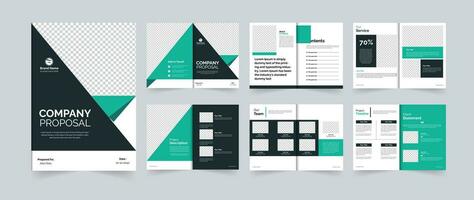 Company proposal template or company proposal layout design 12 Pages vector