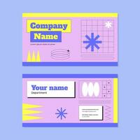 Trendy business card template vector