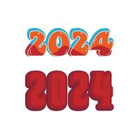 2024 word art design vector