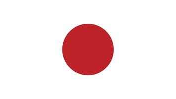 National Flag of Japan. Official Colors, Precise Proportions, and Flat Vector Illustration EPS10