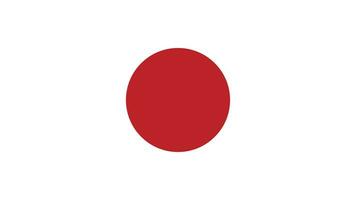 National Flag of Japan. Official Colors, Precise Proportions, and Flat Vector Illustration EPS10