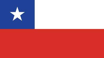 Chile National Flag. Colors and Proportions - Vector Illustration