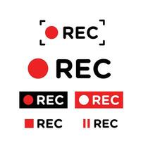 Video Screen Recording button. Video Recording vector