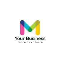 Colorful M Letter Company logo Design vector