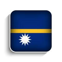 Vector Square Nauru Flag Icon