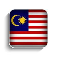 Vector Square Malaysia Flag Icon