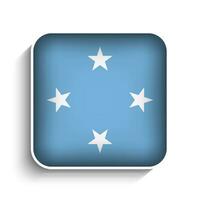 Vector Square Micronesia Flag Icon