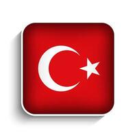 Vector Square Turkey Flag Icon
