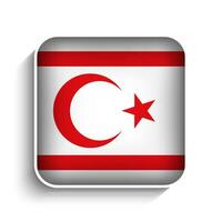 Vector Square Northern Cyprus Flag Icon