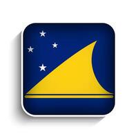 vector cuadrado tokelau bandera icono