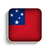 Vector Square Samoa Flag Icon