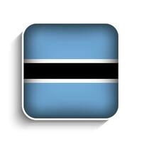 Vector Square Botswana Flag Icon
