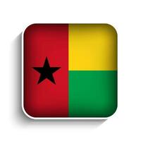 Vector Square Guinea Bissau Flag Icon