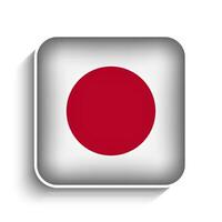 vector cuadrado Japón bandera icono