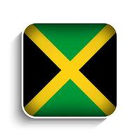 Vector Square Jamaica Flag Icon