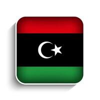 Vector Square Libya Flag Icon