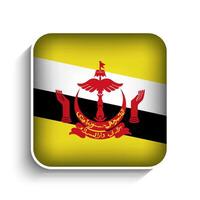 Vector Square Brunei Flag Icon