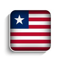 Vector Square Liberia Flag Icon