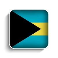 Vector Square Bahamas Flag Icon