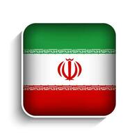 Vector Square Iran Flag Icon