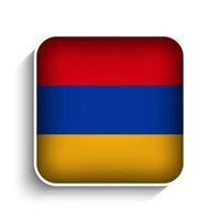 Vector Square Armenia Flag Icon