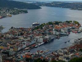 el ciudad de Bergen en Noruega foto