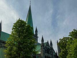 the city of Trondheim in norway photo