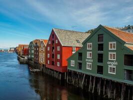 trondheim city in norway photo