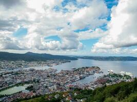 el ciudad de Bergen en Noruega foto