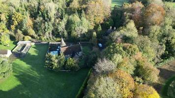 herfst tapijtwerk antenne keer bekeken van natuur en architectuur video