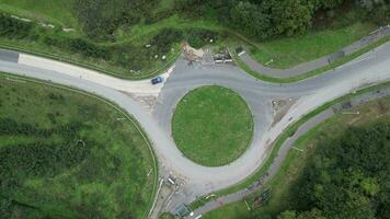 rythmes de le rond point aérien hyperlapse la perspective video