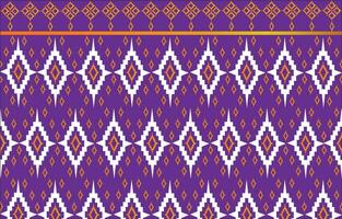 Ikat seamless knitted pattern with snowflakes vector