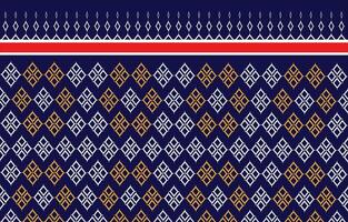 Ikat seamless knitted pattern with red and blue stripes vector