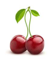 Cherry isolated on white background with clipping path photo