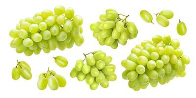 verde uva aislado en blanco fondo, colección foto