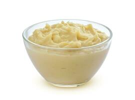 Mashed potatoes isolated on white background photo