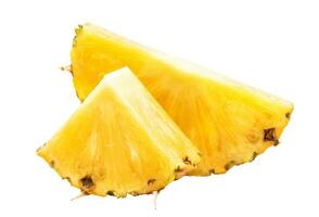 Pineapple slice isolated on white background photo